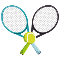Tennis rackets and ball