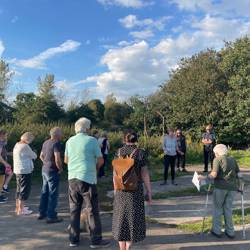 Group of ramblers talking