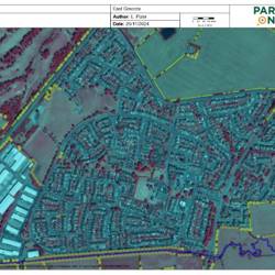 Parish map showing areas of vegetation/trees