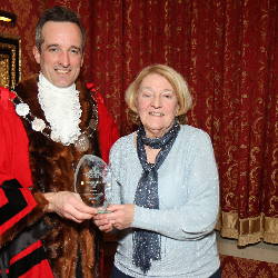 Mayor James Murray with Gillian Holmes.JPG