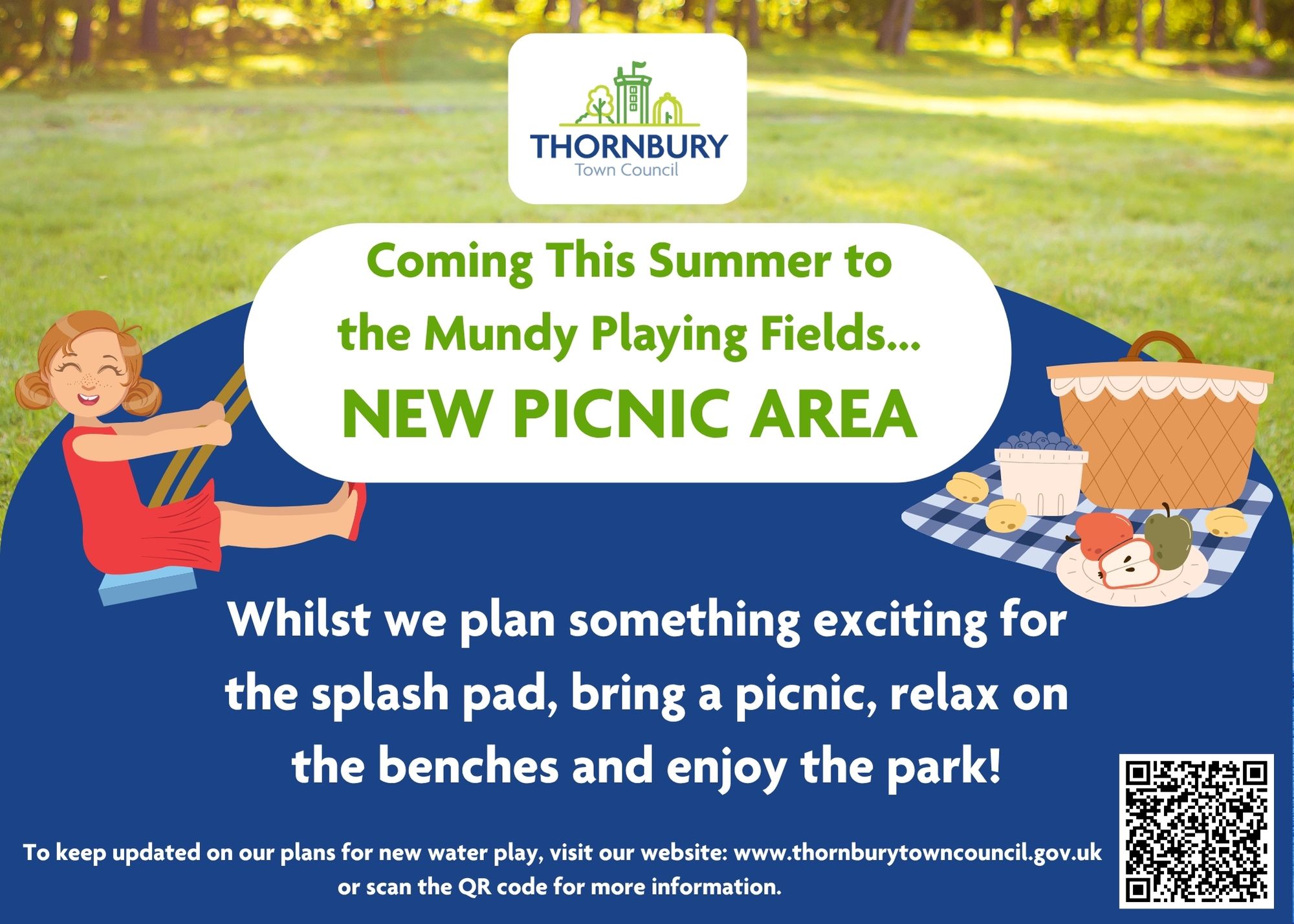 Picnic in the park poster containing same text as post